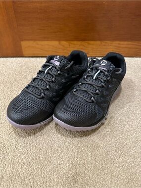 Merrell Antora 2 Black Trail Sneakers with Light Purple Outsoles